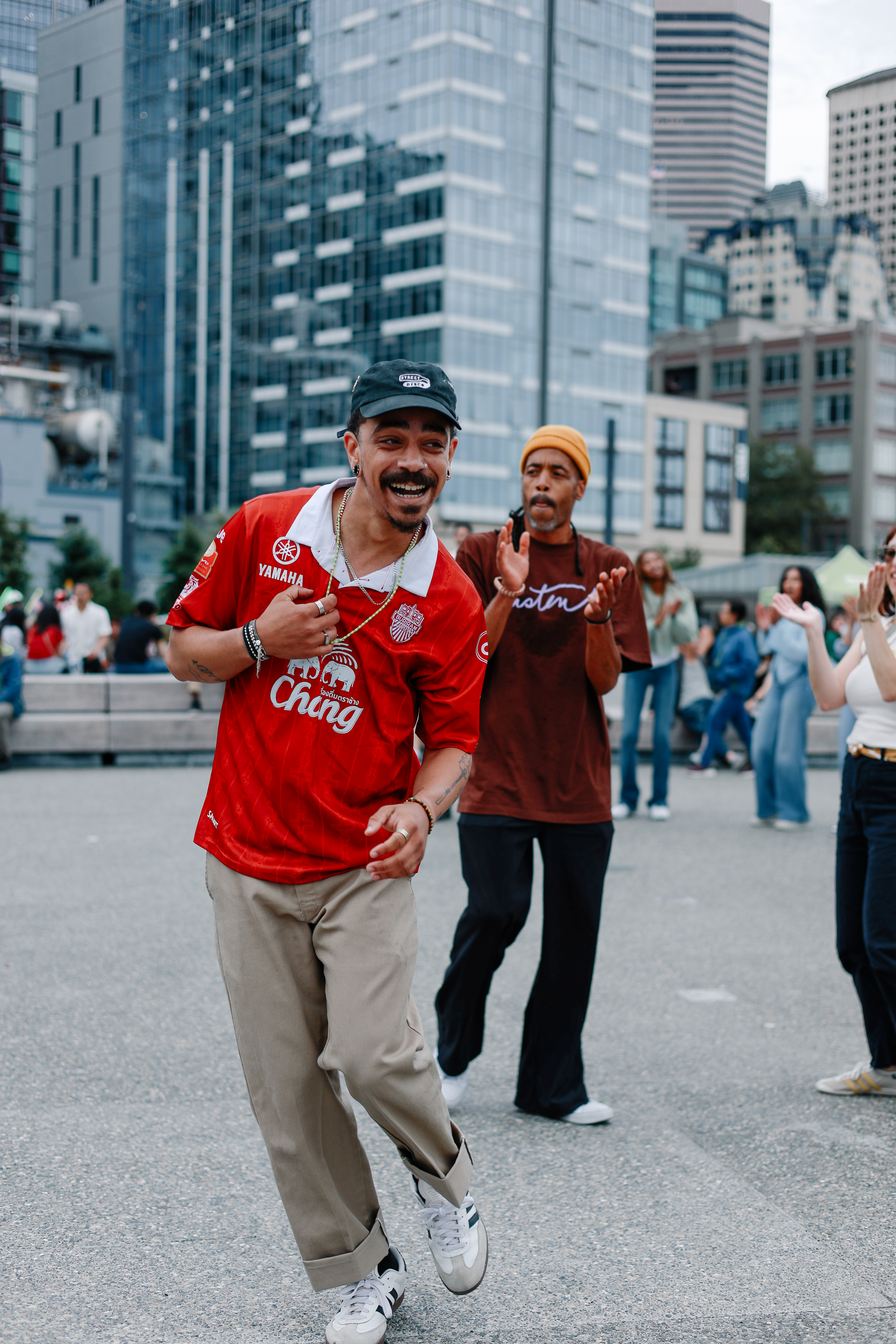 Partners dancing at Hustle on the Pier